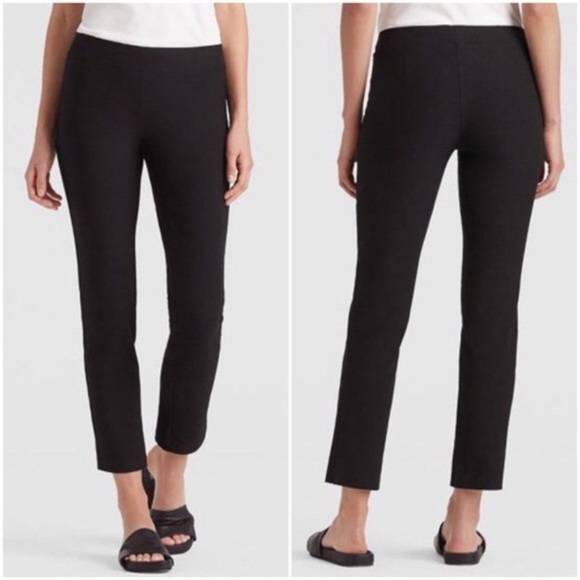 Stretch crepe slim ankle pants eileen fisher Clearance